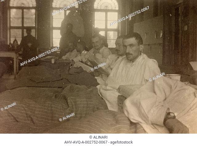 Album of the First World War in Friuli-Venezia Giulia: department of medicine at Villa Brazzà, home to 17 of the Hospital of war in Soleschiano Manzano