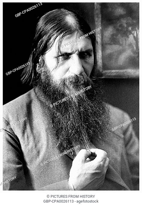 Russia: Grigori Yefimovich Rasputin (1869-1916) peasant, mystic, faith healer and private adviser to the Romanovs (the Russian pre-revolution royal family)