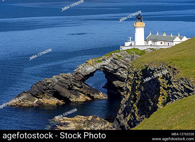 Lighthouse on the Isle of Bressay, Scotland, Shetland Islands