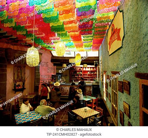 America, Mexico, Tlaxcala state, Tlaxcala city, Pulquería la Tía Yola, restaurant