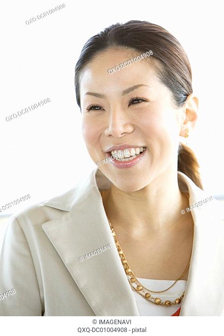 A smiling businesswoman