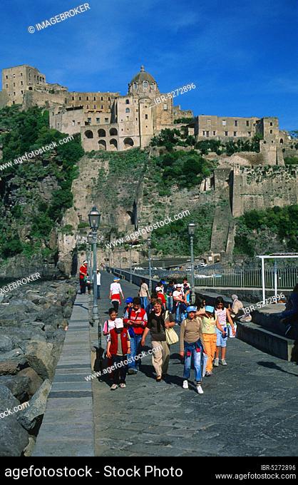 Aragonese Castle, Castello, Ponte, Ischia, Gulf of Naples, Campania, Italy, Europe
