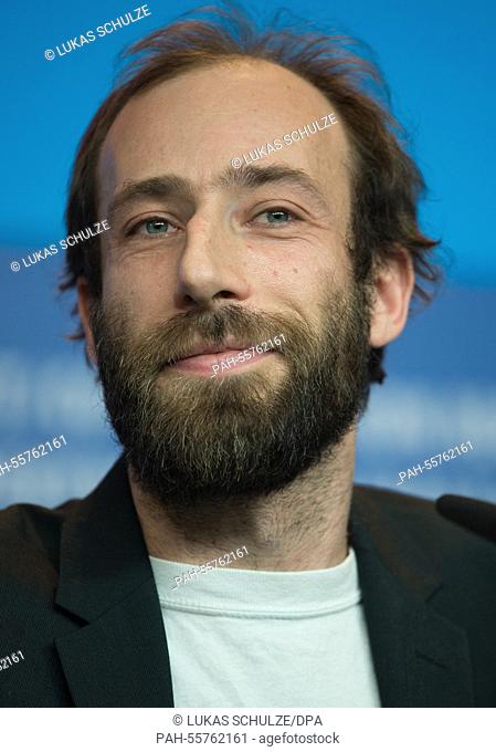 Cameraman Armin Dierolf during a press conference for the film 'Petting Zoo' during the 65th International Film Festival in Berlin,  Germany, 10 February 2015