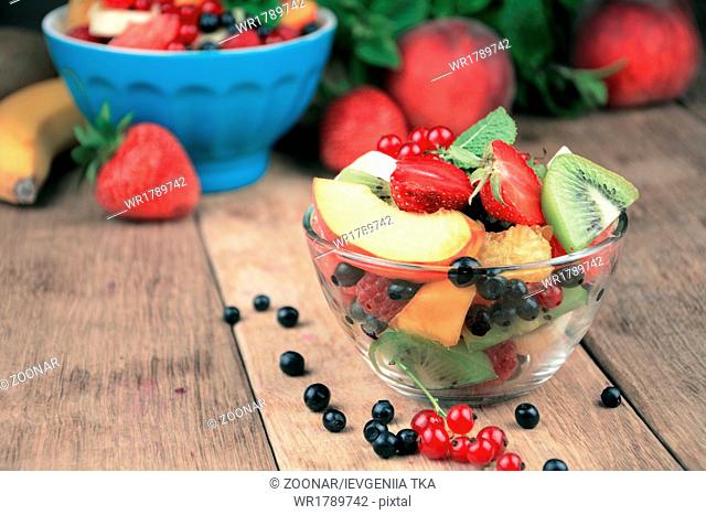 Fresh tasty fruit salad