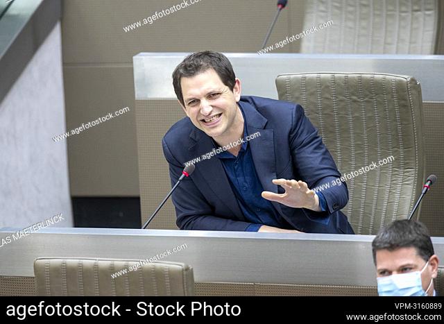 Open Vld's Maurits Vande Reyde pictured during a plenary session of the Flemish Parliament in Brussels, Wednesday 22 December 2021
