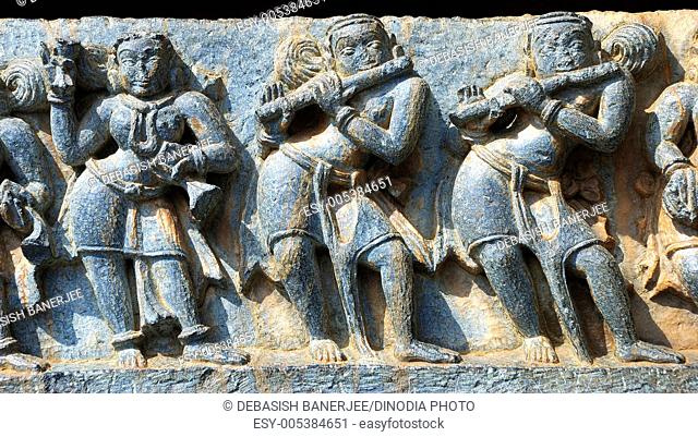 Statues at Belur ; Karnataka ; India