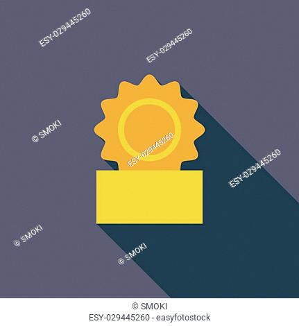 Canned icon. Flat vector related icon with long shadow for web and mobile applications. It can be used as - logo, pictogram, icon, infographic element