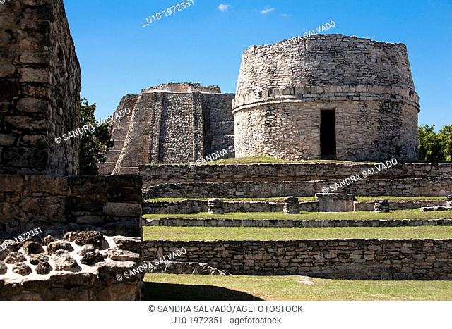 Mayan arqueological site Mayapan, Peninsula Yucatan, Mexico