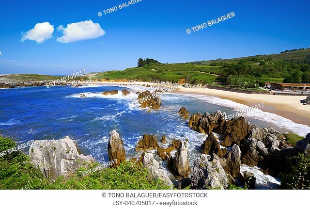Playa de Toro beach in Llanes of Asturias Spain