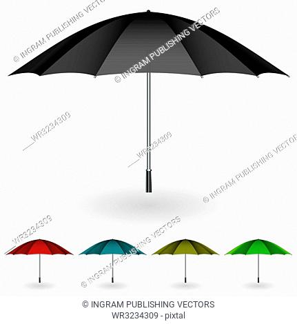 Umbrella collection to protect you from the rain with color variation