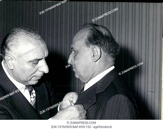Sep. 09, 1976 - The first secretary of the Bcp Cc teder Zhivkov was awarded the international Dimitrov prize, september 20