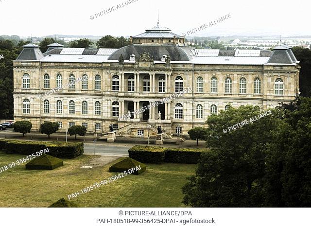 17 May 2018, Germany, Gotha: The Ducal museum at the foot of Friedenstein Palace. Friedenstein Palace is one of the best preserved architectural monuments from...