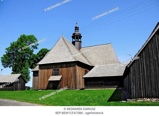 Church of the Nativity of the Blessed Virgin Mary, called `Na Polku`, in Bralin, Greater Poland voivodeship. Poland