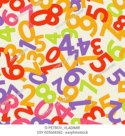 Abstract Colorful Background with numbers. EPS 8