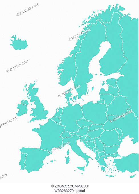 Europakarte Geographisch, Grafik
