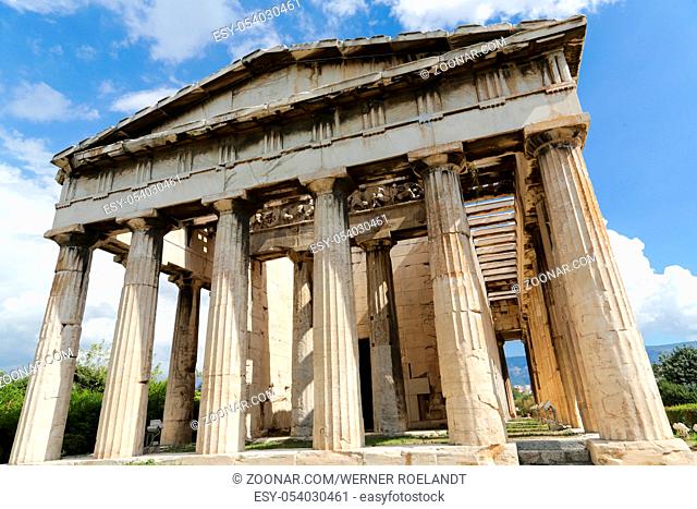 The Temple of Hephaestus at the Ancient Agora of Athens, Greece