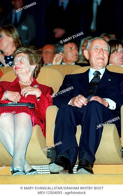 Carlo Azeglio Ciampi & Wife President Of Italy Venice Film Festival 2001 Amfar Gala, Venice, Italy 08 September 2001