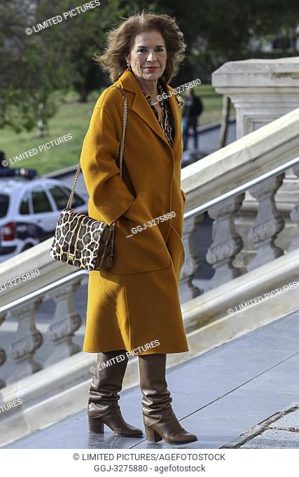 Ana Botella attend Funeral in memory of Jose Pedro Perez-Llorca at San Jerónimo el Real church in Madrid, Spain on the 4th of April of 2019