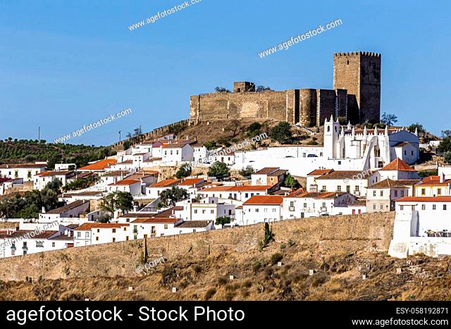 Aold town of Mértola with castle, Alentejo, Portugal