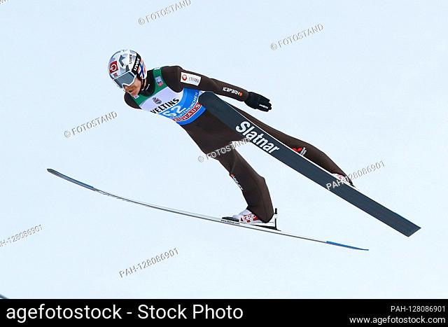 Garmisch-Partenkirchen, Germany December 31, 2019: 68th Four Hills Tournament - Qualification - Garmisch-Partenkirchen JOHANSSON Robert (NOR), in flight