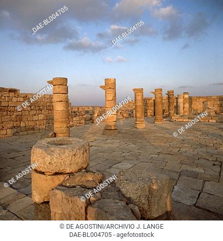 Remains of the Byzantine church (5th-6th century AD) on the northern slope of the Acropolis, ruins of the ancient Nabataean city of Avdat on the Incense Route...