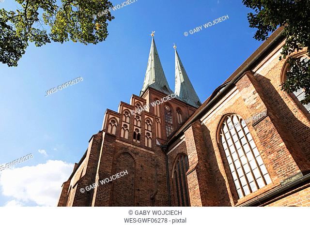 Germany, Berlin, Nicholas Quarter, Low angle view of St. Nicholas Church