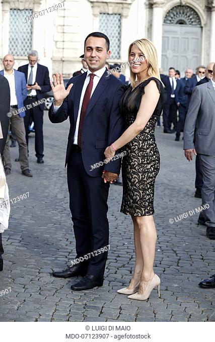 The Deputy Prime Minister of Italy Luigi Di Maio and his girlfriend Virginia Saba during the concert for the Republic Day and the welcome in the Quirinale...