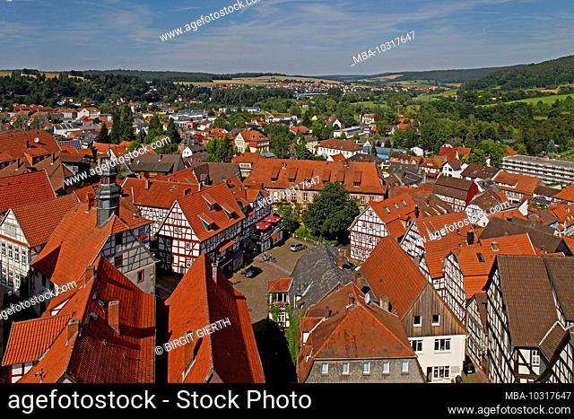 historic old town, market square, Schlitz, Vogelsbergkreis, Hesse, Germany