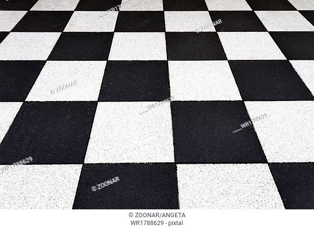 chequered pattern floor