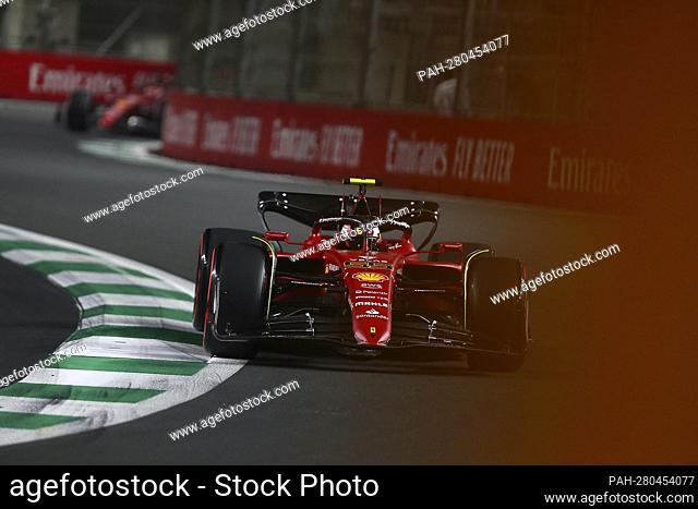 March 26, 2022, Jeddah Corniche Circuit, Jeddah, Formula 1 Saudi Arabian Grand Prix, in the picture Carlos Sainz Jr. (ESP), Scuderia Ferrari