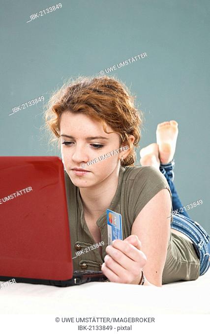 Girl using a laptop
