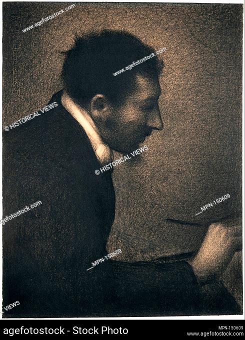 Aman-Jean (Portrait of Edmond François Aman-Jean). Artist: Georges Seurat (French, Paris 1859-1891 Paris); Date: 1882-83; Medium: Conté crayon on Michallet...