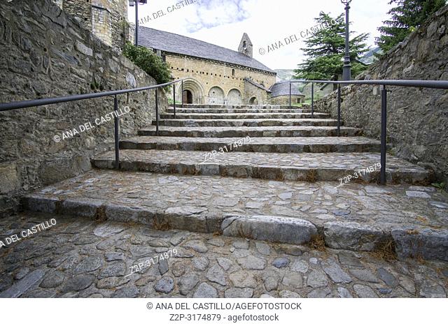 Sant Andreu romanesque church Salardu village Aran valley Lleida Catalunya Spain