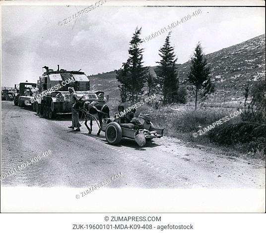 Jan 1, 1960 - Arabs on way to Jamin from Nablus Passing Arab tank which is being towed away. (Credit Image: © Keystone Press Agency/Keystone USA via ZUMAPRESS