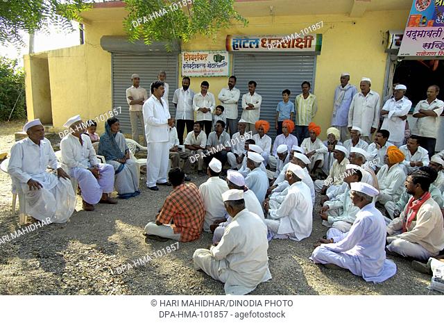 Community meeting of Ralegaon Siddhi ; near Pune ; Maharashtra ; India