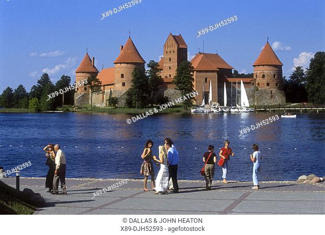 Island Gothic Castle, Lake Galve, Trakai, Lithuania