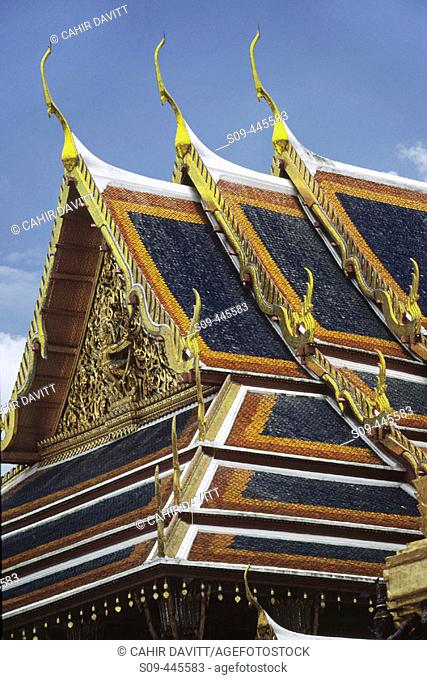 Top of the Emerald Buddha in the grounds of Wat Phra Kaeo, Bangkok. Thailand