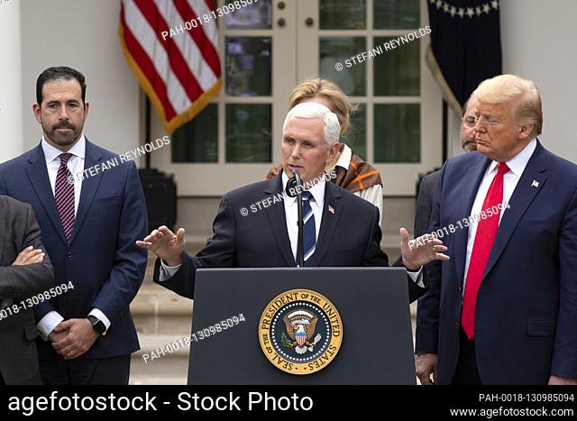 United States Vice President Mike Pence, joined by United States President Donald J. Trump, members of the Coronavirus Task Force, and Industry Executives
