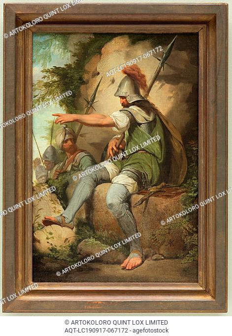 John Hamilton Mortimer, English, 1741-1779, Bandit Taking up His Post, between 1773 and 1779, oil on wood panel, Unframed: 13 1/4 × 9 1/2 inches (33