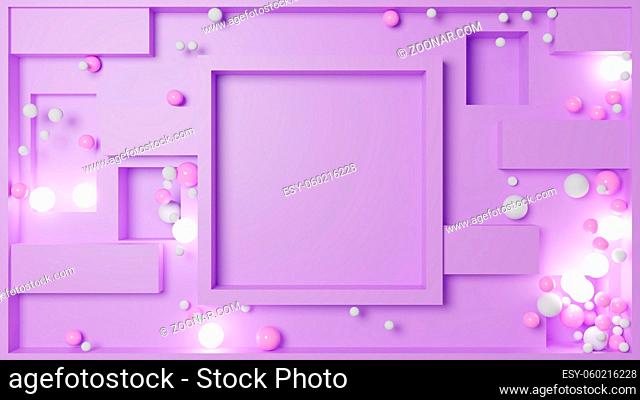 Purple 3D Illustration with space for the text