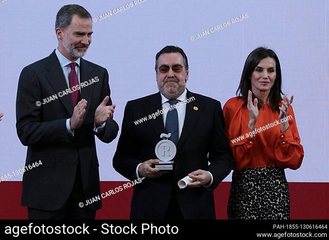 Madrid, Spain; 03/03/2020.- Miguel Carballeda ONCE president..Kings of Spain Felipe VI and Leizia presided over the eighth delivery of honorary ambassadors of...