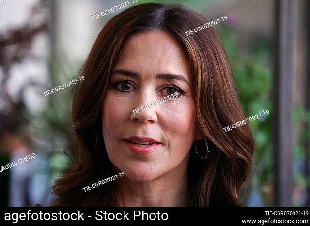 The Princess Mary during the visit of the Danish installations and companies at the Museum of Science and Technology at the Fuorisalone 2021 , Milan