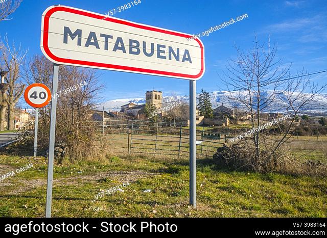 Overview. Matabuena, Segovia province, Castilla Leon, Spain