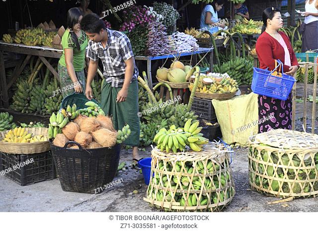 Myanmar, Mon State, Mawlamyine, market, food, people,