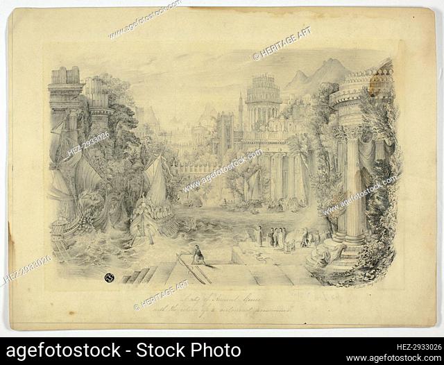 A City of Ancient Greece with the return of a victorious armament, 1863. Creator: C. Scott