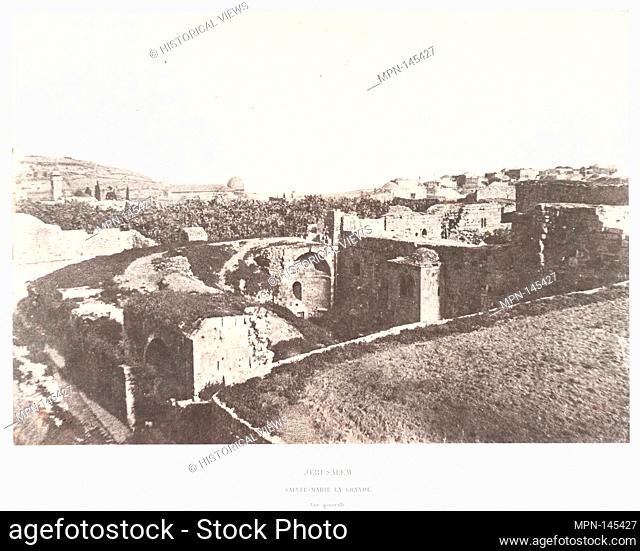 Jérusalem, Sainte-Marie-la-Grande, Vue générale. Artist: Auguste Salzmann (French, 1824-1872); Printer: Imprimerie photographique de Blanquart-Évrard