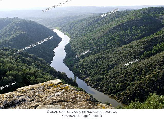 Ardila river from Noudar Castle, Barrancos, Beja, Alentejo, Portugal