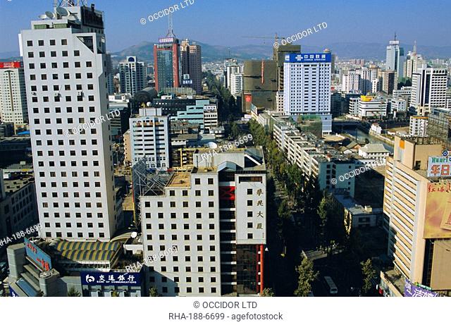 Modern central business district, Kunming, Yunnan Province, China