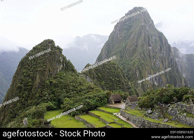 Machu Picchu, Cloudy day, Peru, South America