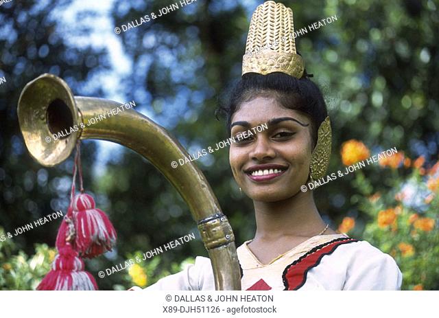 Sri Lanka, Kandy, Kandyan Dancer, Pooja Costume Dancer